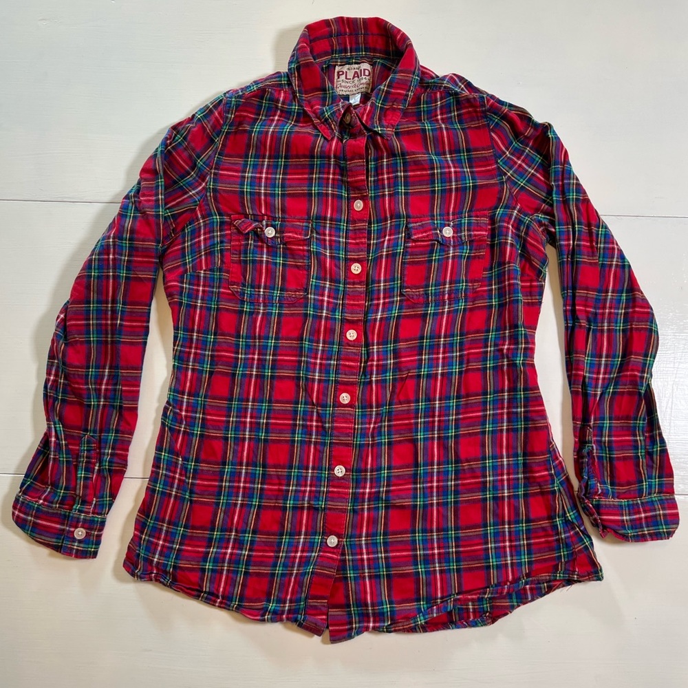 Old Navy Plaid Button Up Flannel size Small